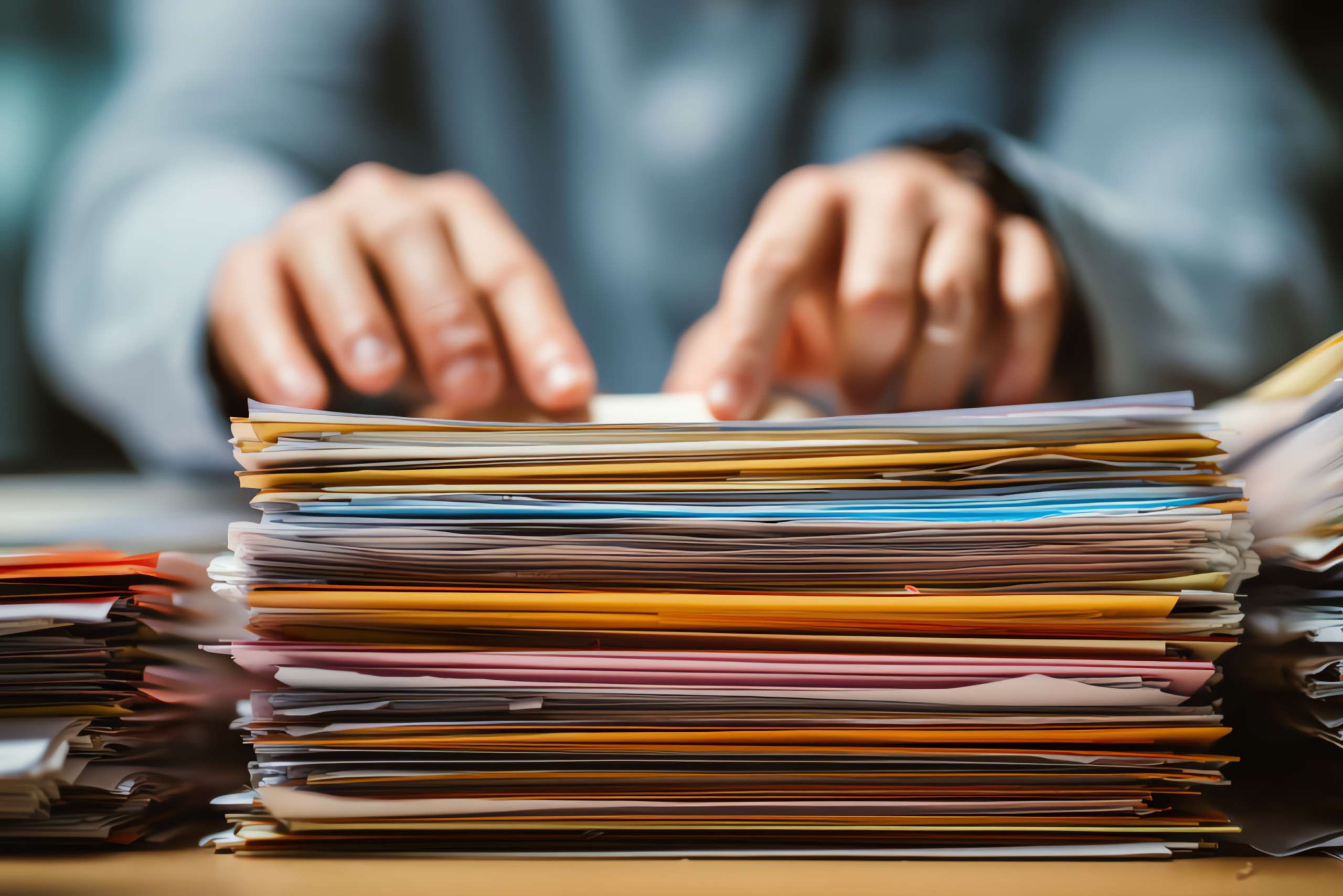 Decorative image of a stack of papers.